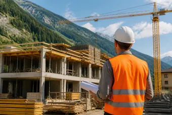Bauaufsicht auf einer Baustelle